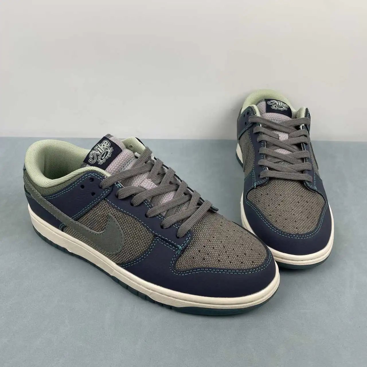 Nike Dunk Low Navy Grey Green Color-Blocked – IH1942-002 thumbnail 2