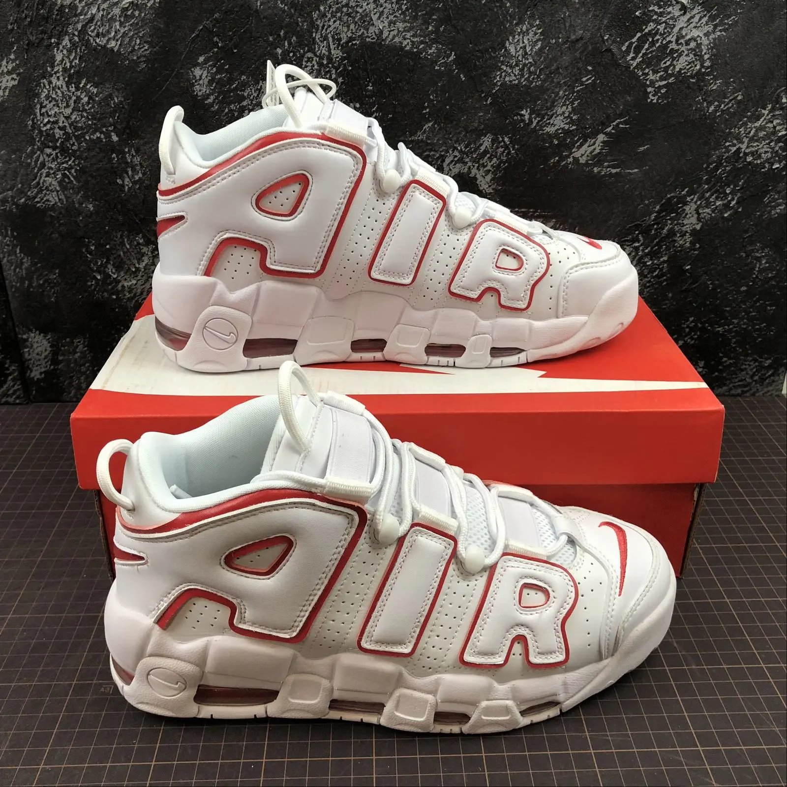 Air More Uptempo Red White