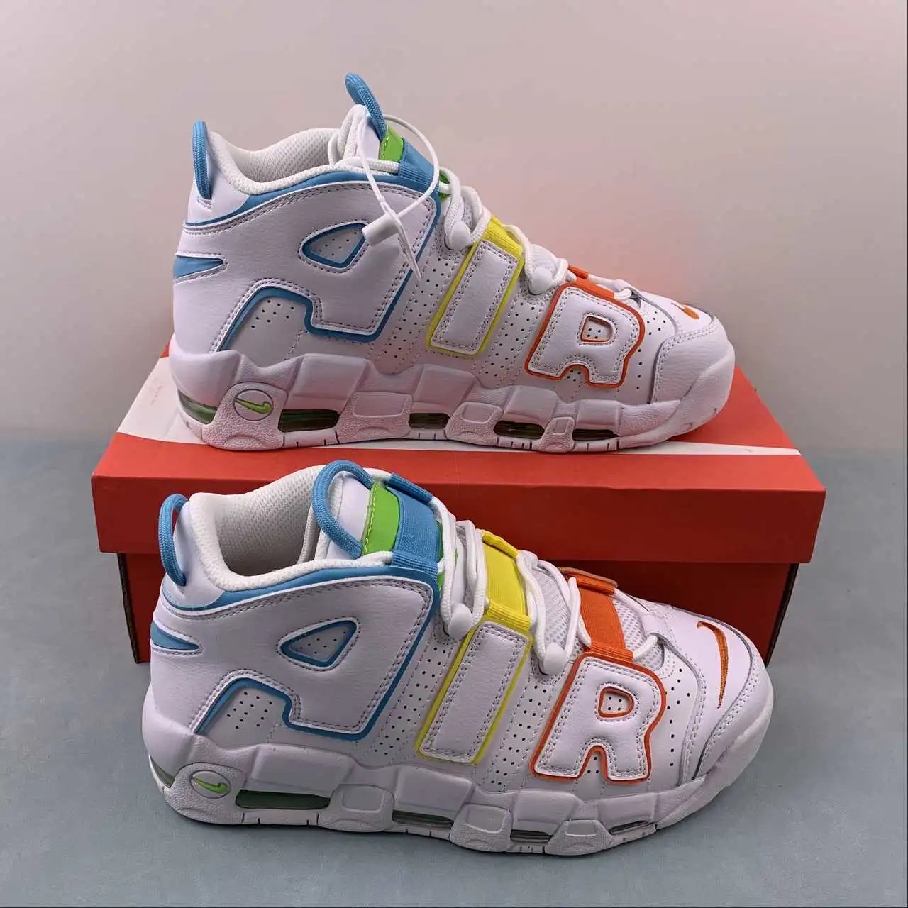 Nike Air More Uptempo White Rainbow Candy Color – FJ4624-100