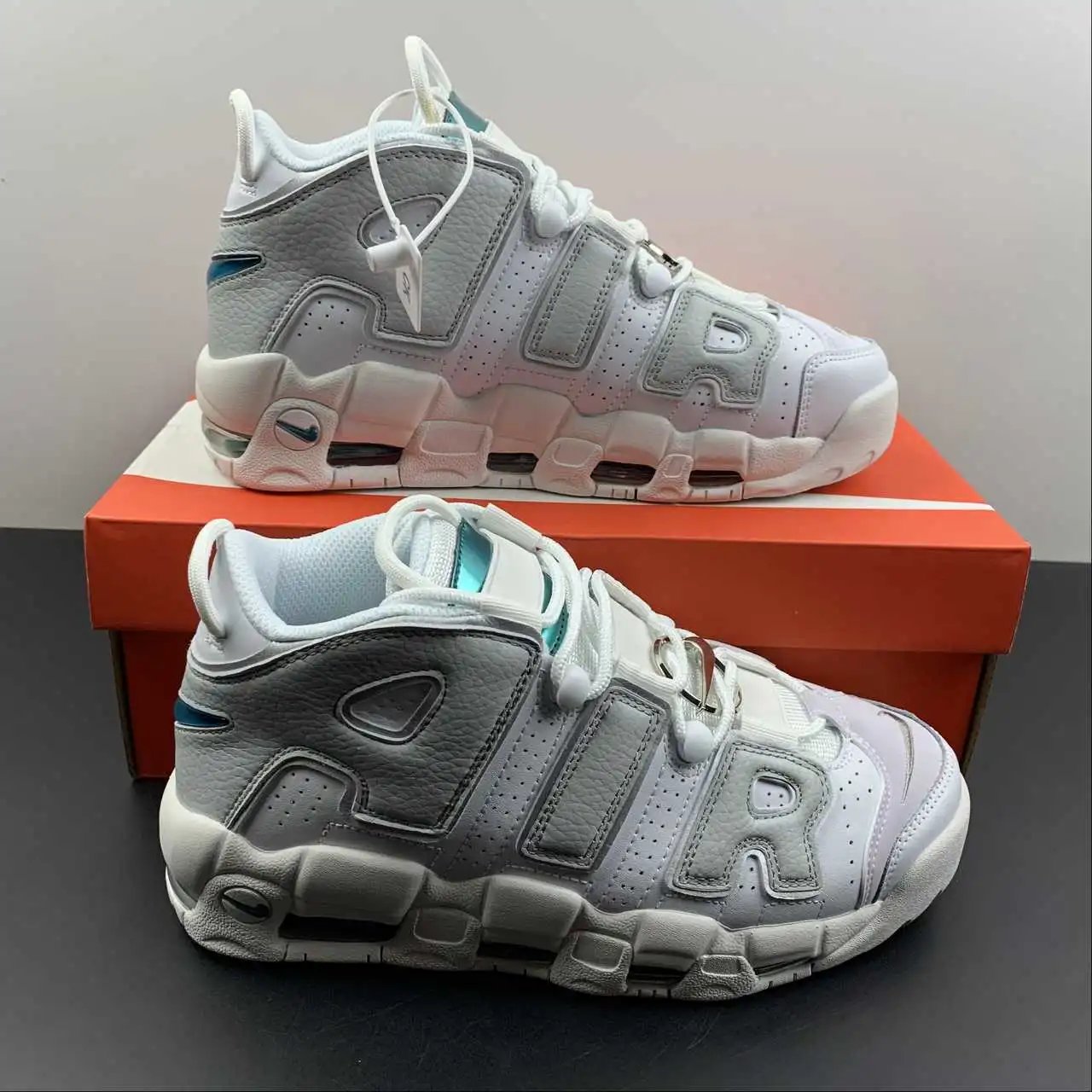 Nike Air More Uptempo White Grey Blue – DR7854-100