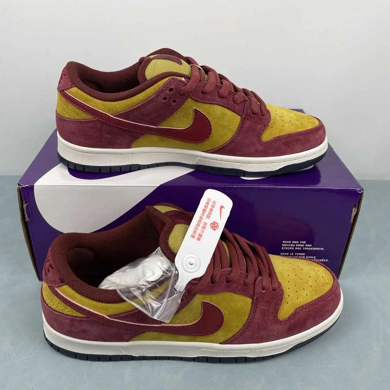 Nike Dunk Low Burgundy Yellow Color-Blocked – HQ1625-600