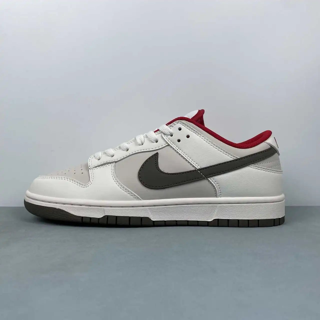 Nike Dunk Low Off-White Grey Red Color-Blocked – IQ9793-020 thumbnail 4