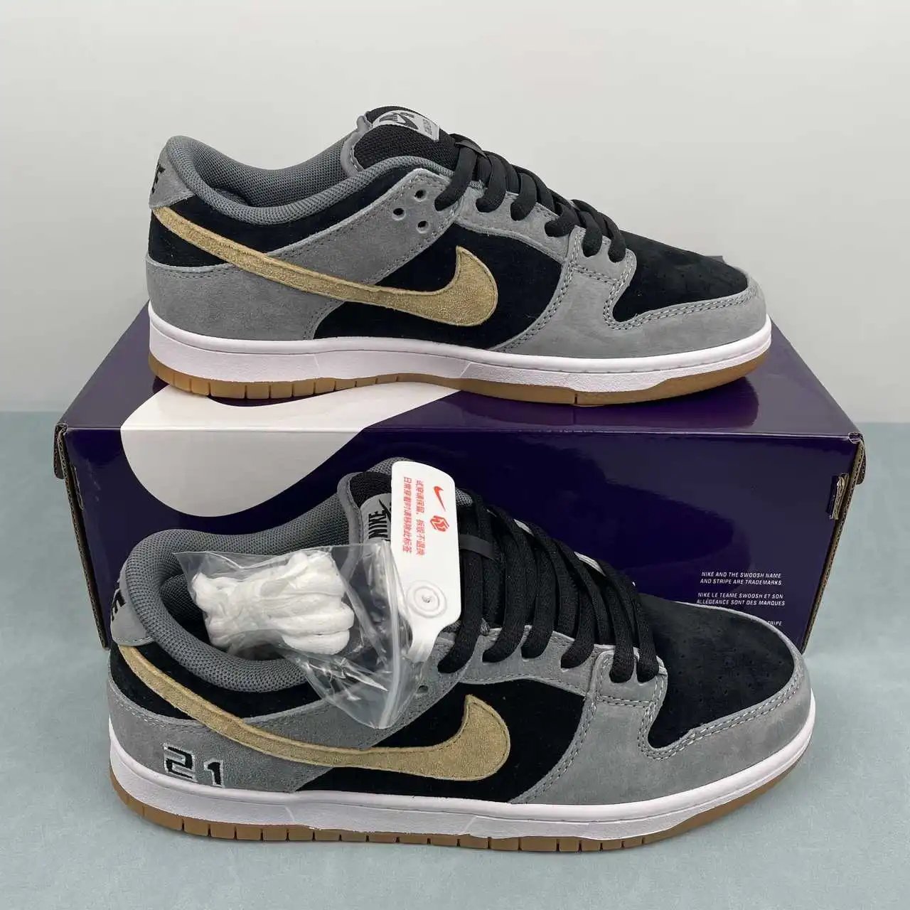 Nike Dunk Low Black Grey Gold – BQ6817-204