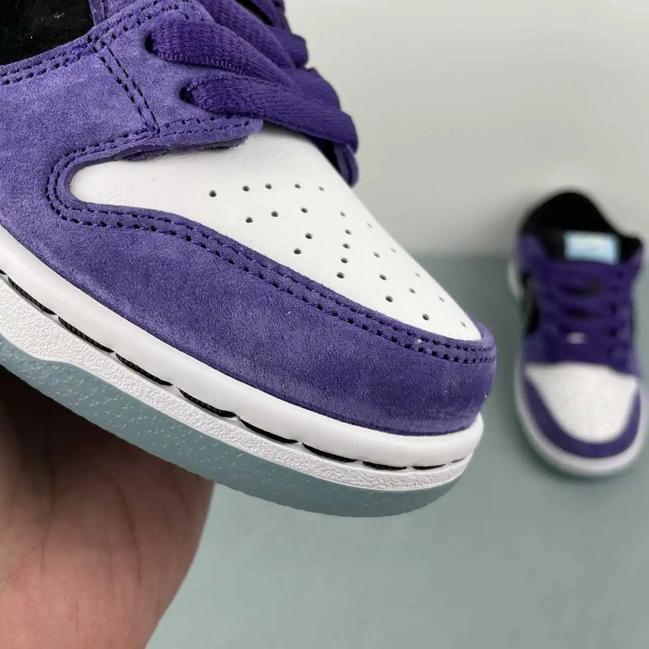 Nike Dunk Low Purple Black White Color-Blocked 7