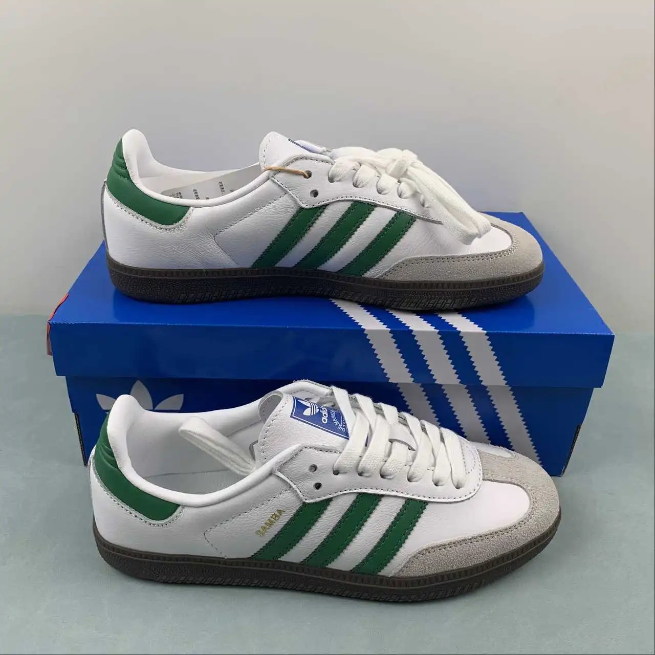 ADIDAS SAMBA 白绿 IG1024