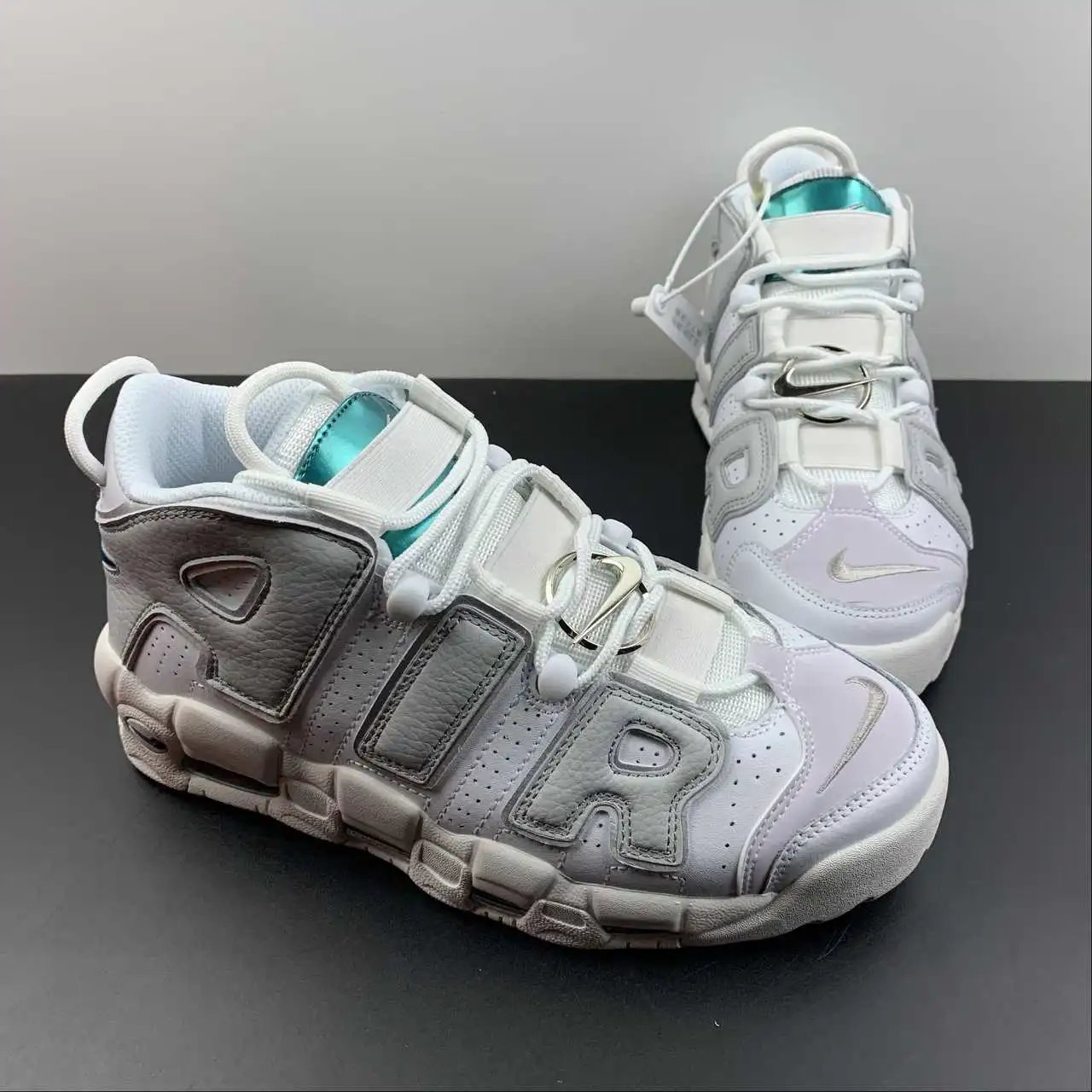 Nike Air More Uptempo White Grey Blue – DR7854-100 thumbnail 4