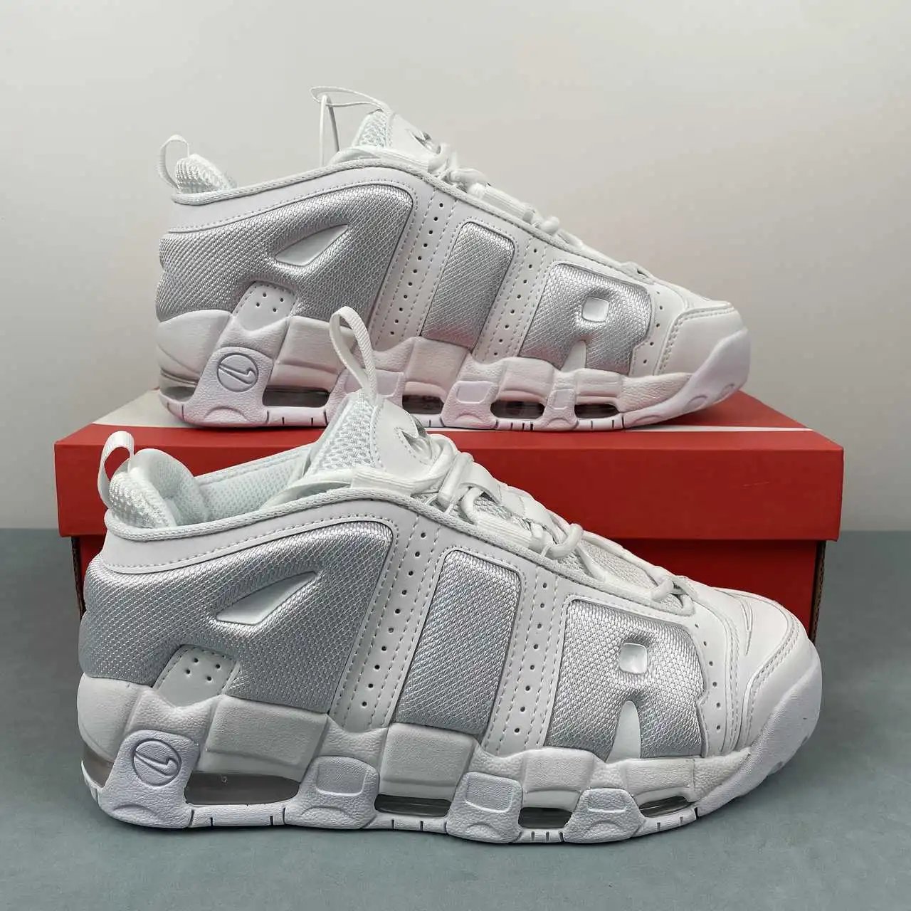 Nike Air More Uptempo Low White Silver – FZ3055-100