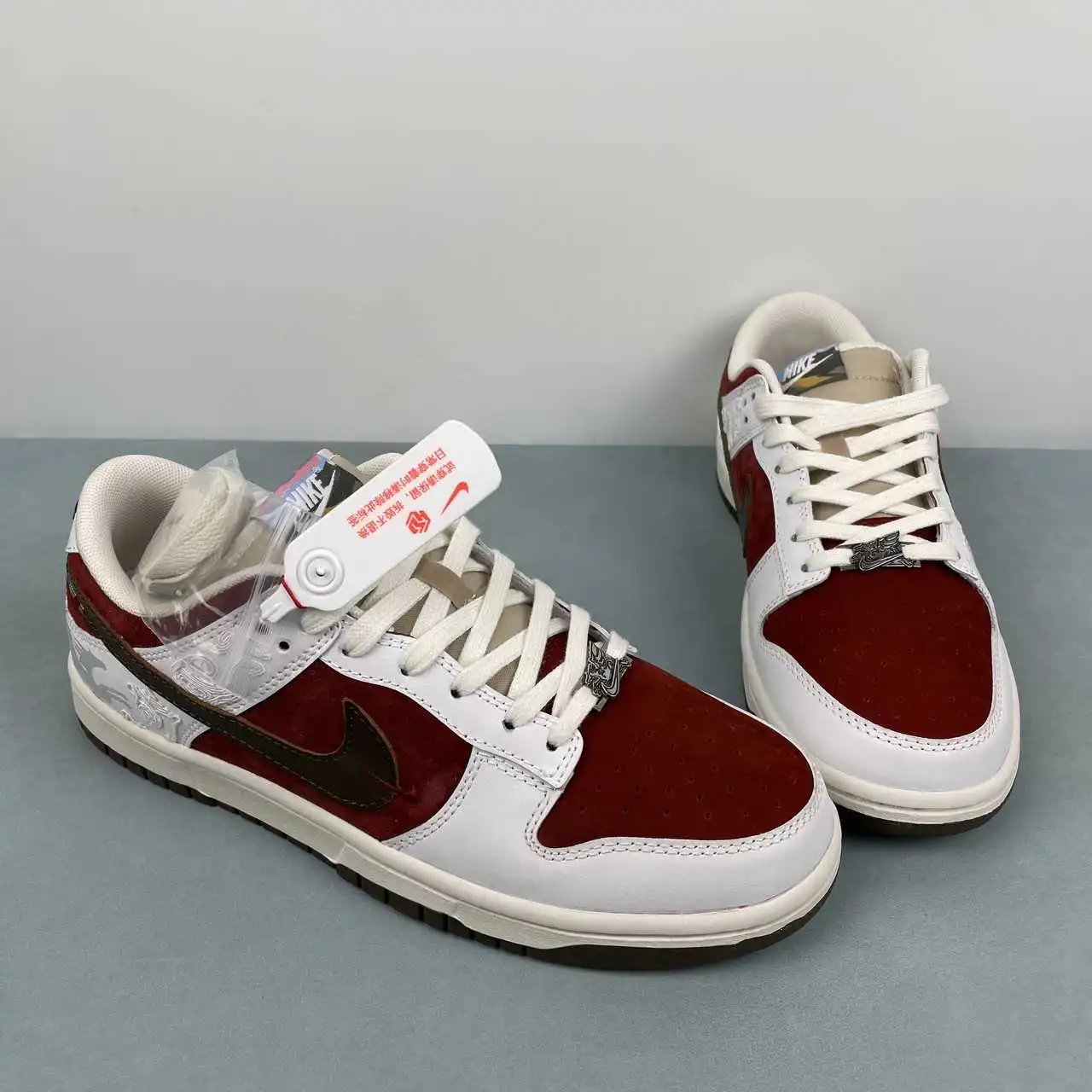 Nike Dunk Low Red White Brown Color-Blocked – IQ1118-220 thumbnail 2