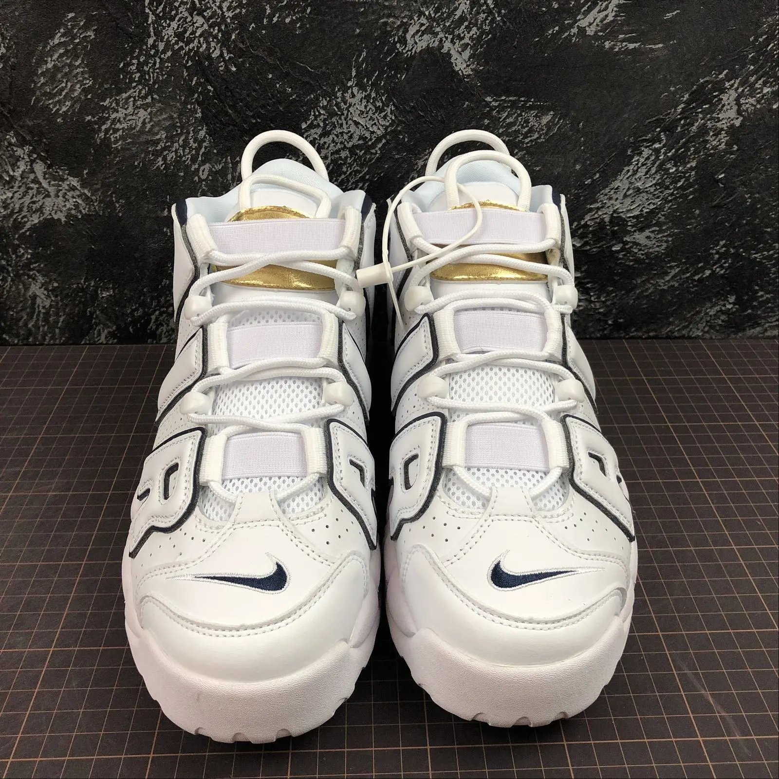 Nike Air More Uptempo White Black Gold thumbnail 4