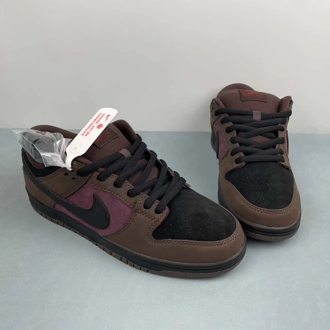 Nike Dunk Low Brown Purple Black Color-Blocked thumbnail 2