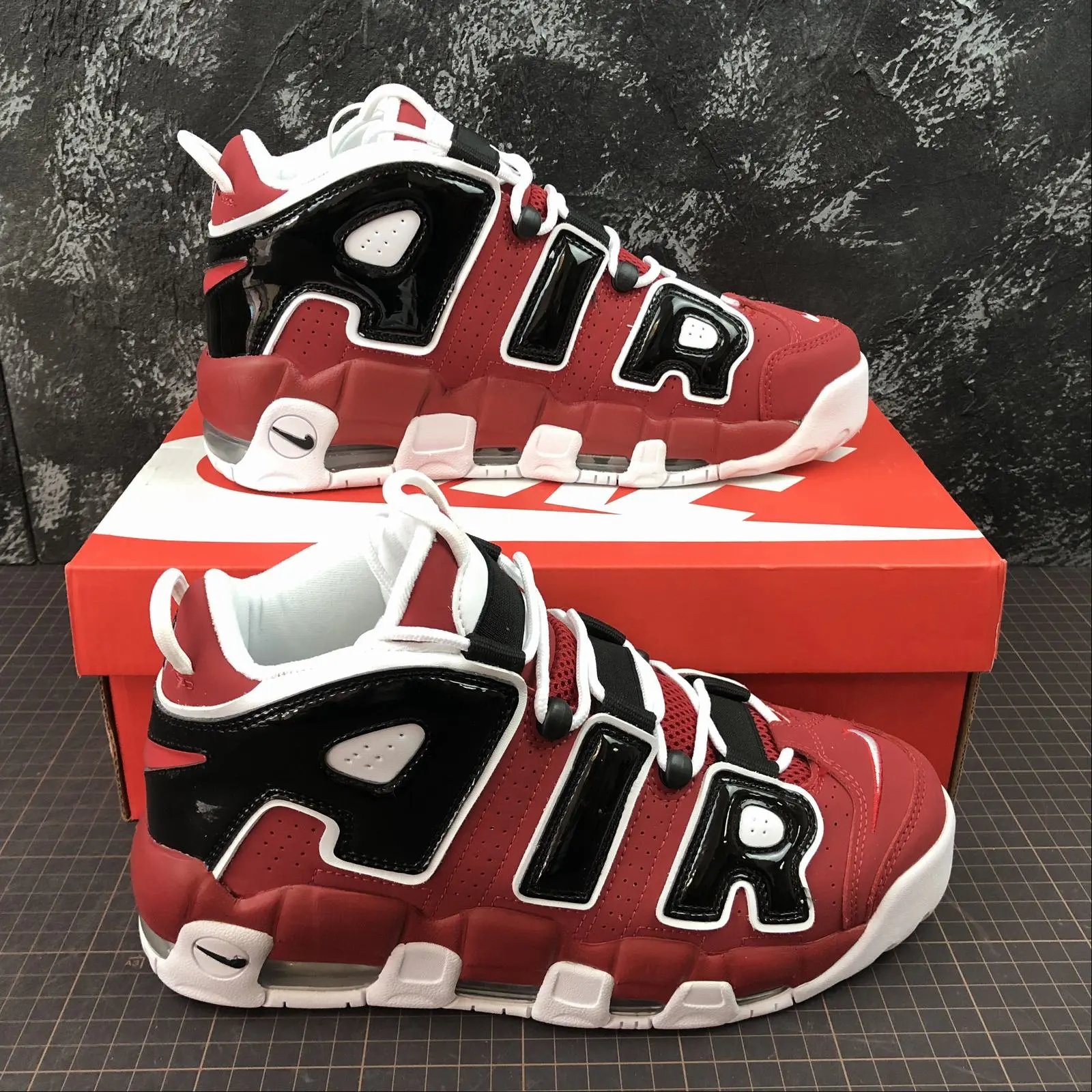 Nike Air More Uptempo Red Black