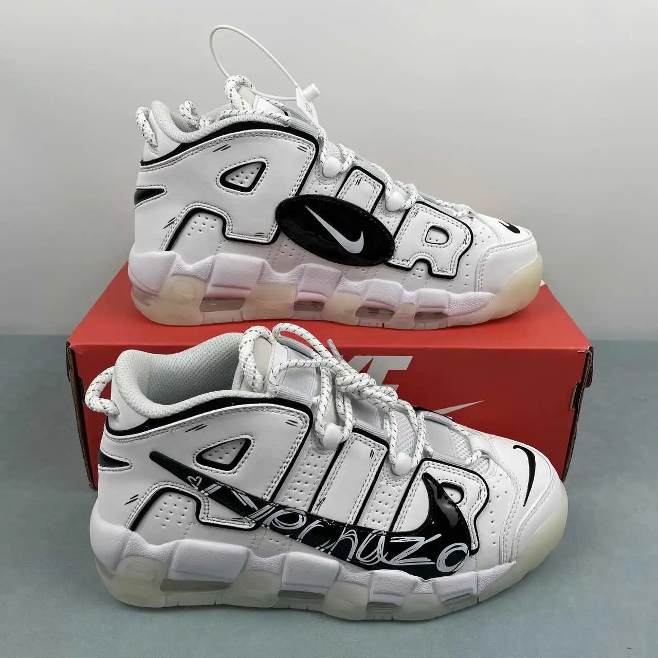 Air More Uptempo Black White Graffiti – DQ5014-100