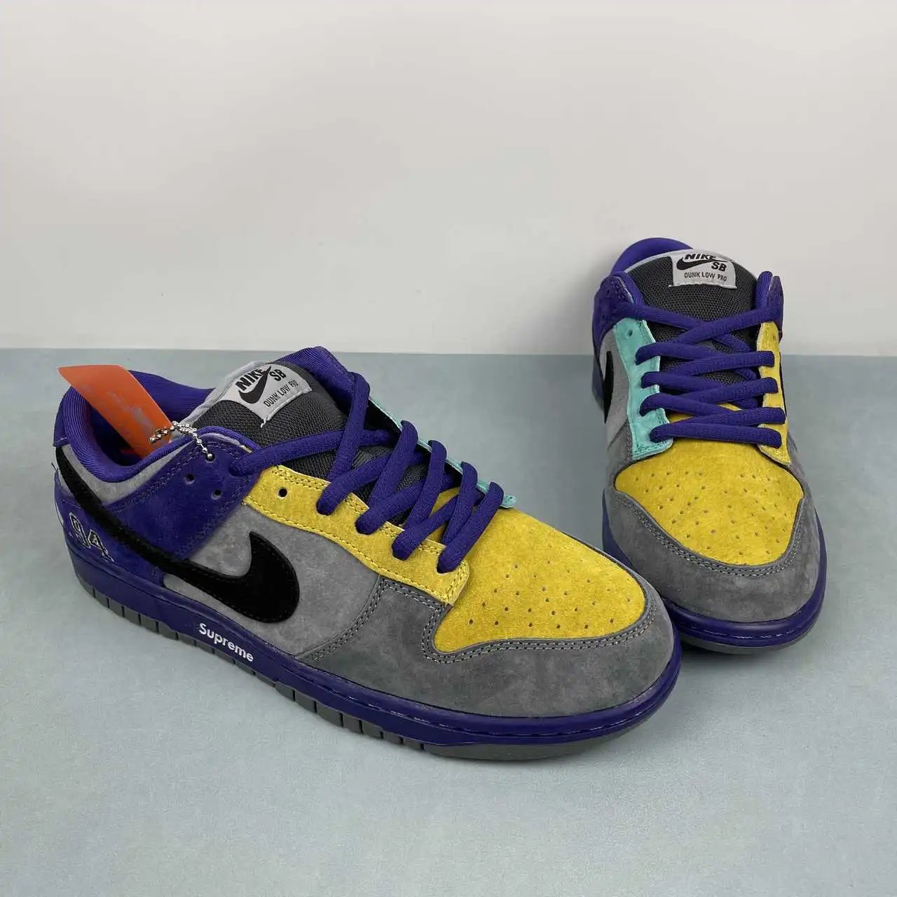 Nike Dunk Low Purple Yellow Grey Black Color-Blocked – HQ8487-600 thumbnail 2