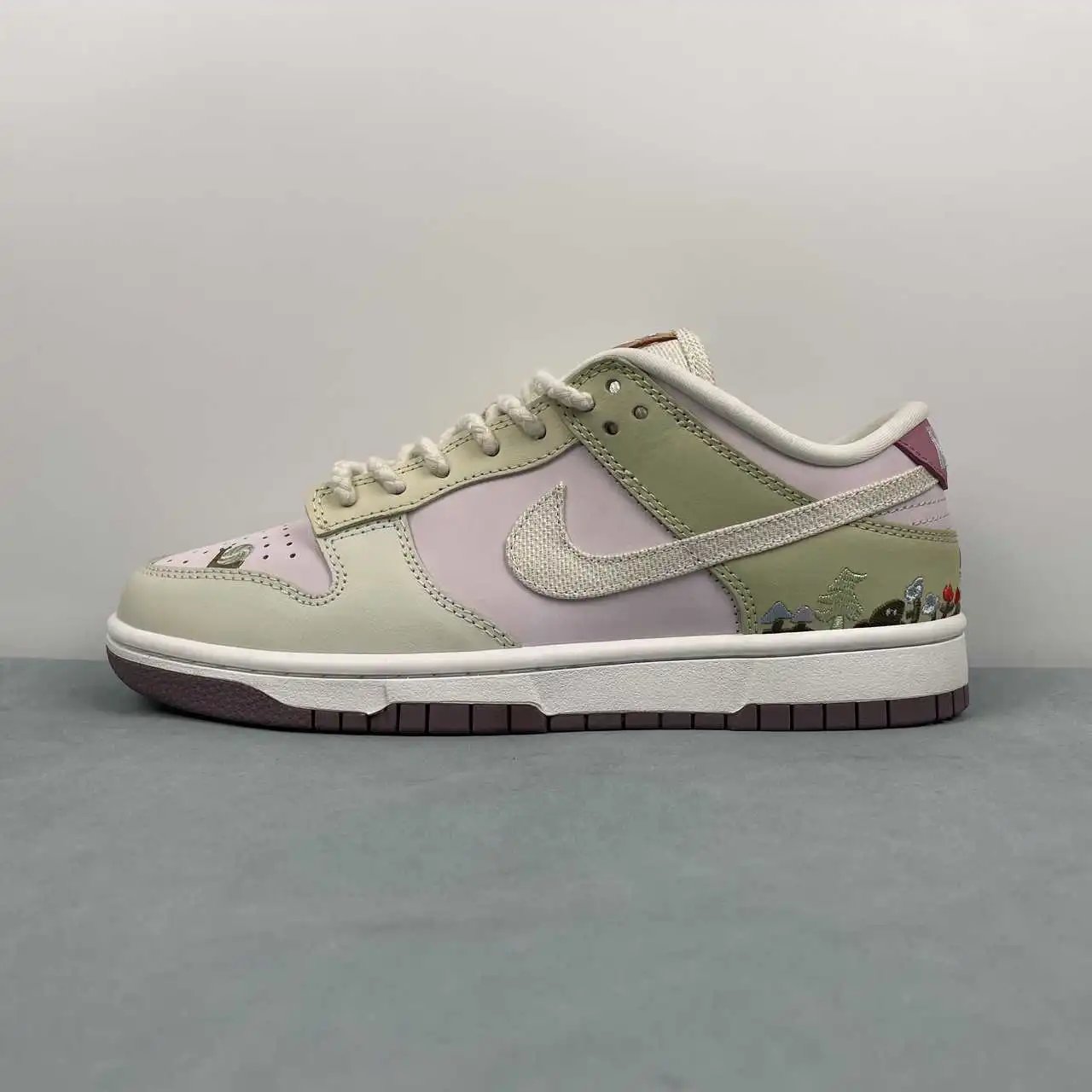 Nike Dunk Low Light Pink Green Color-Blocked – IB8876-661 thumbnail 4
