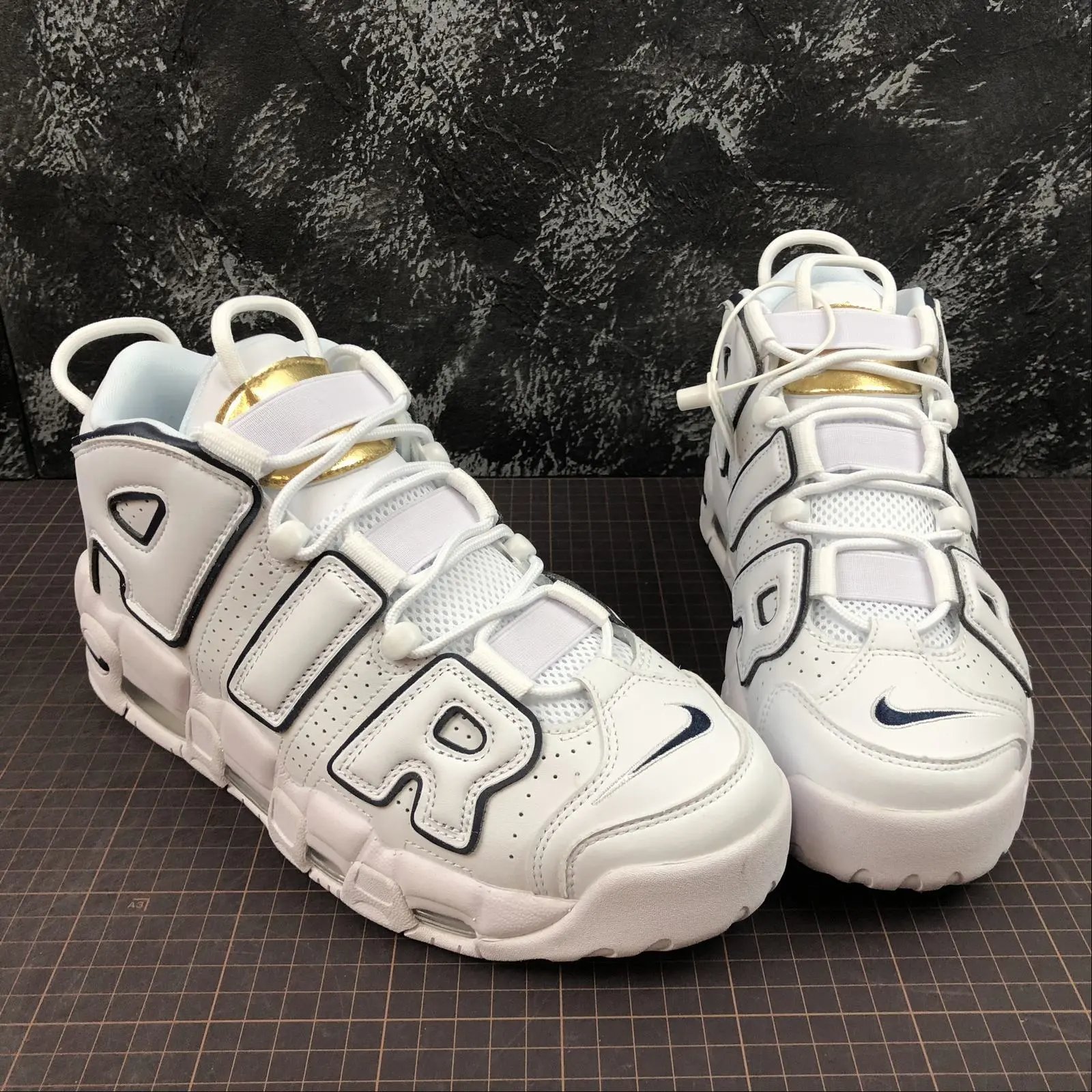 Nike Air More Uptempo White Black Gold thumbnail 2