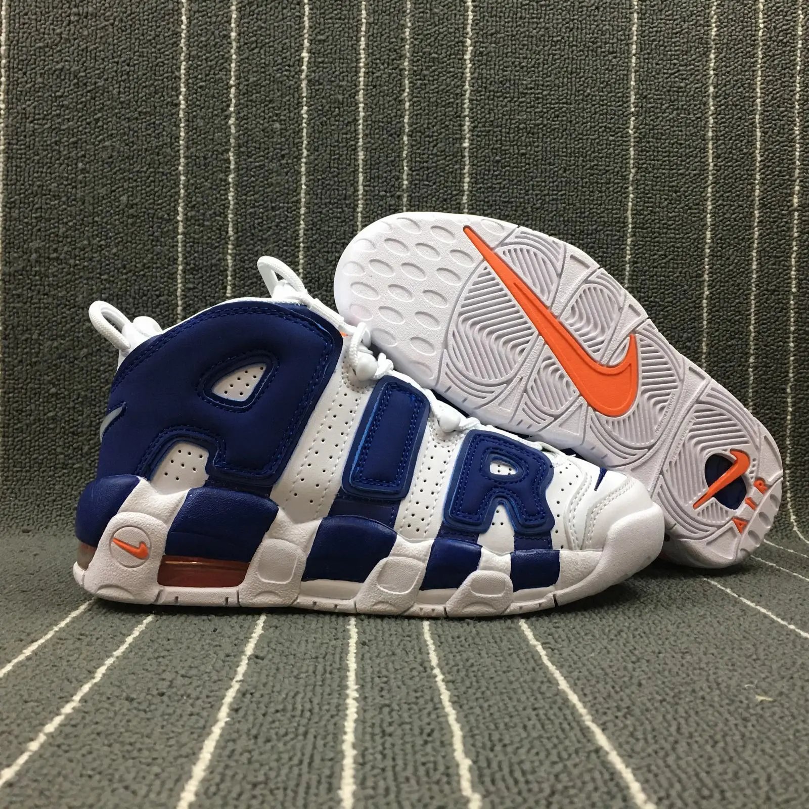 Nike Air More Uptempo White Blue Orange