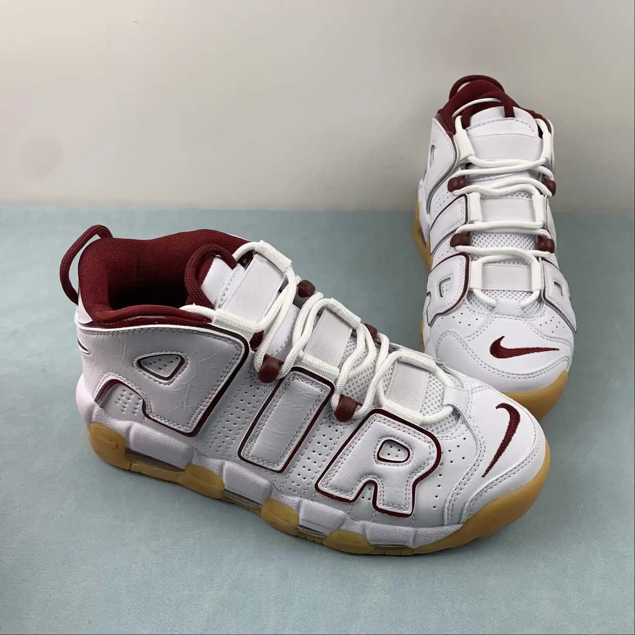 Air More Uptempo White Burgundy – FJ2846-100 thumbnail 2