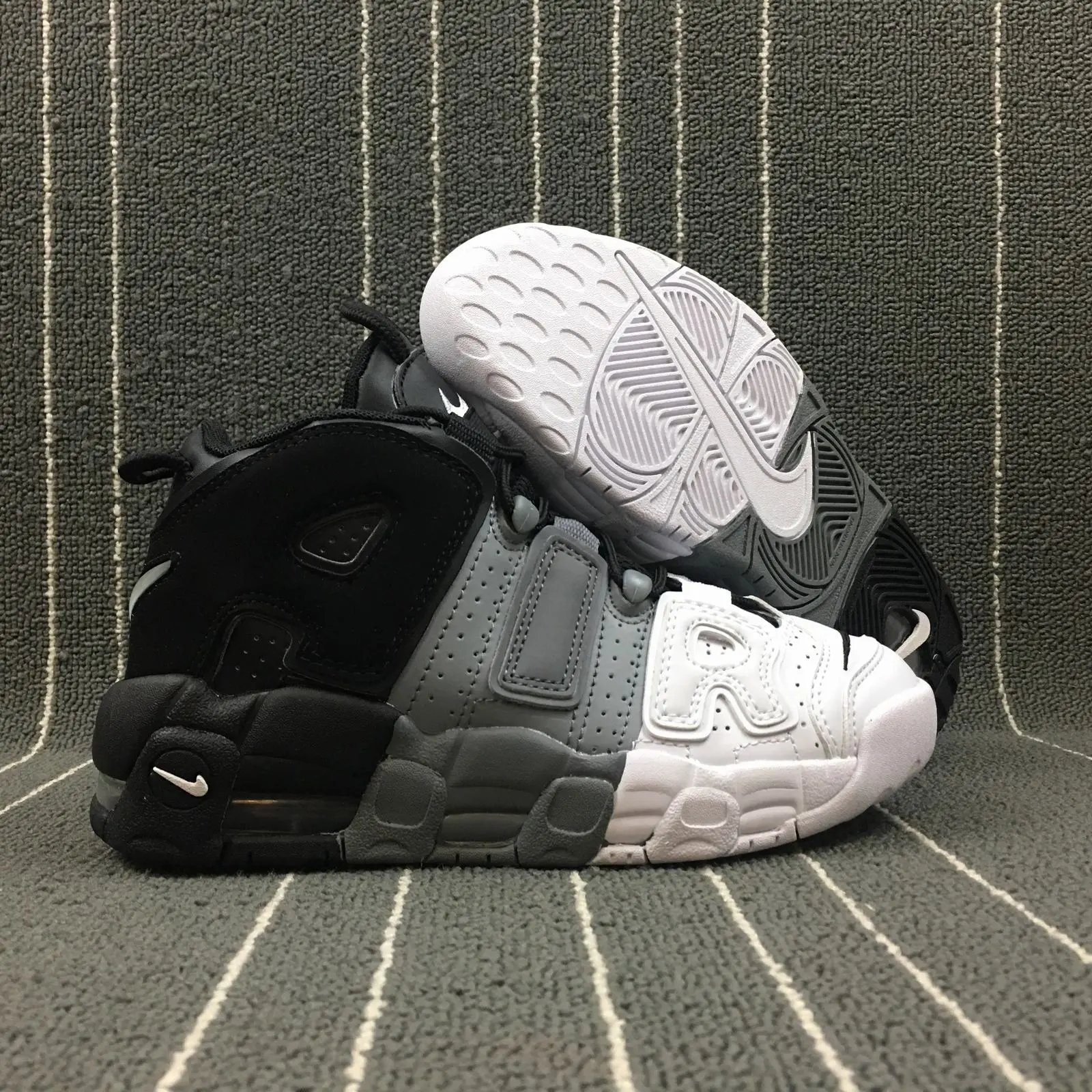 Nike Air More Uptempo Black White Grey