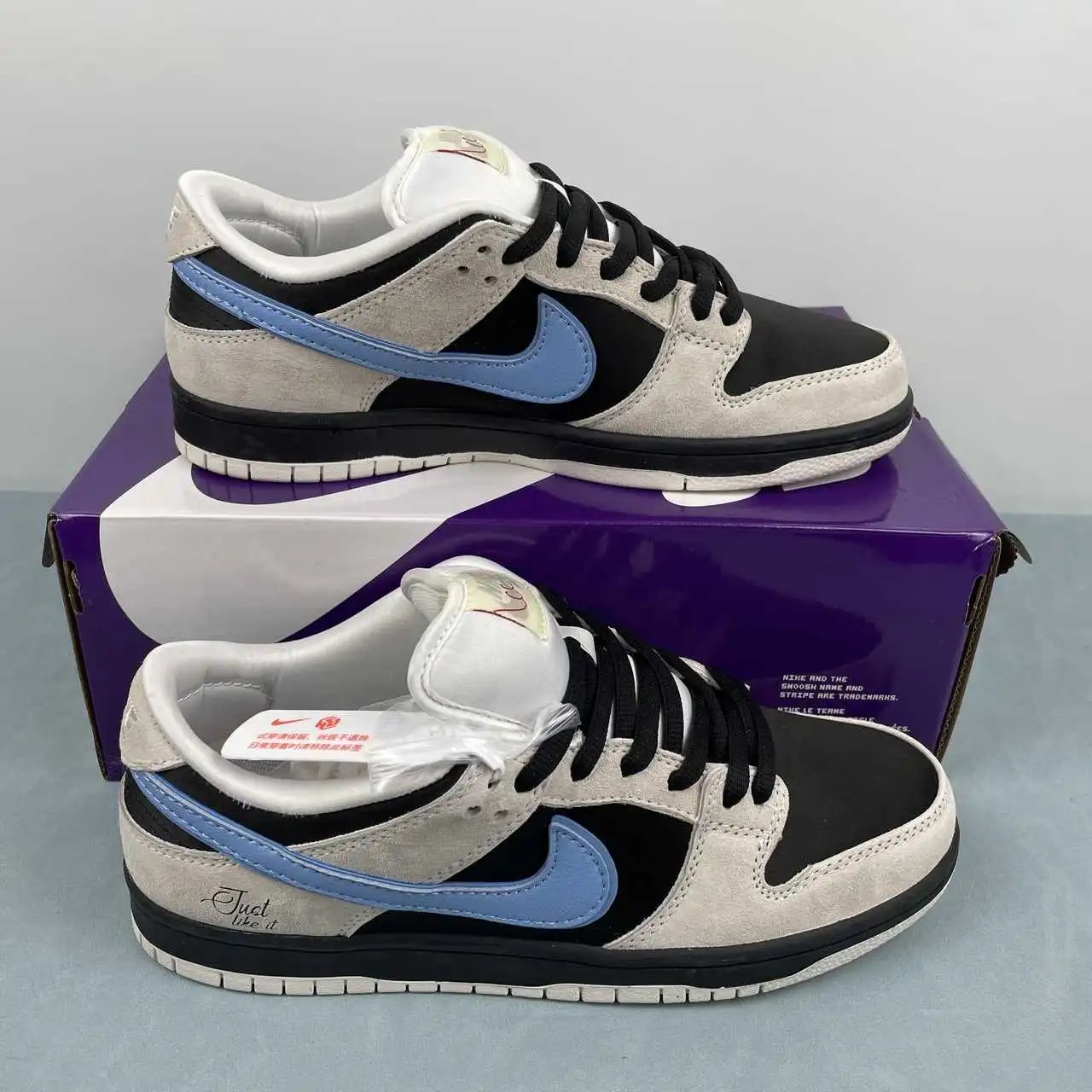 Nike Dunk Low Off-White Black Blue – FZ5645-100