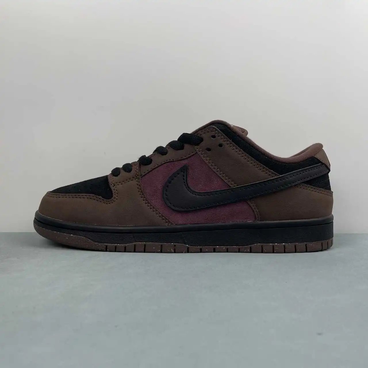 Nike Dunk Low Brown Purple Black Color-Blocked thumbnail 4