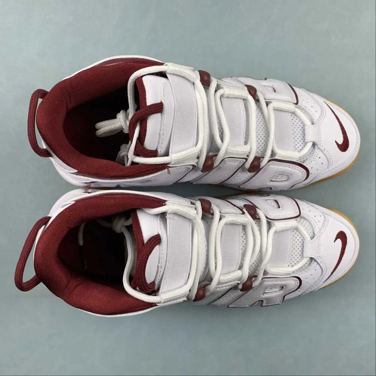 Air More Uptempo White Burgundy – FJ2846-100 thumbnail 4