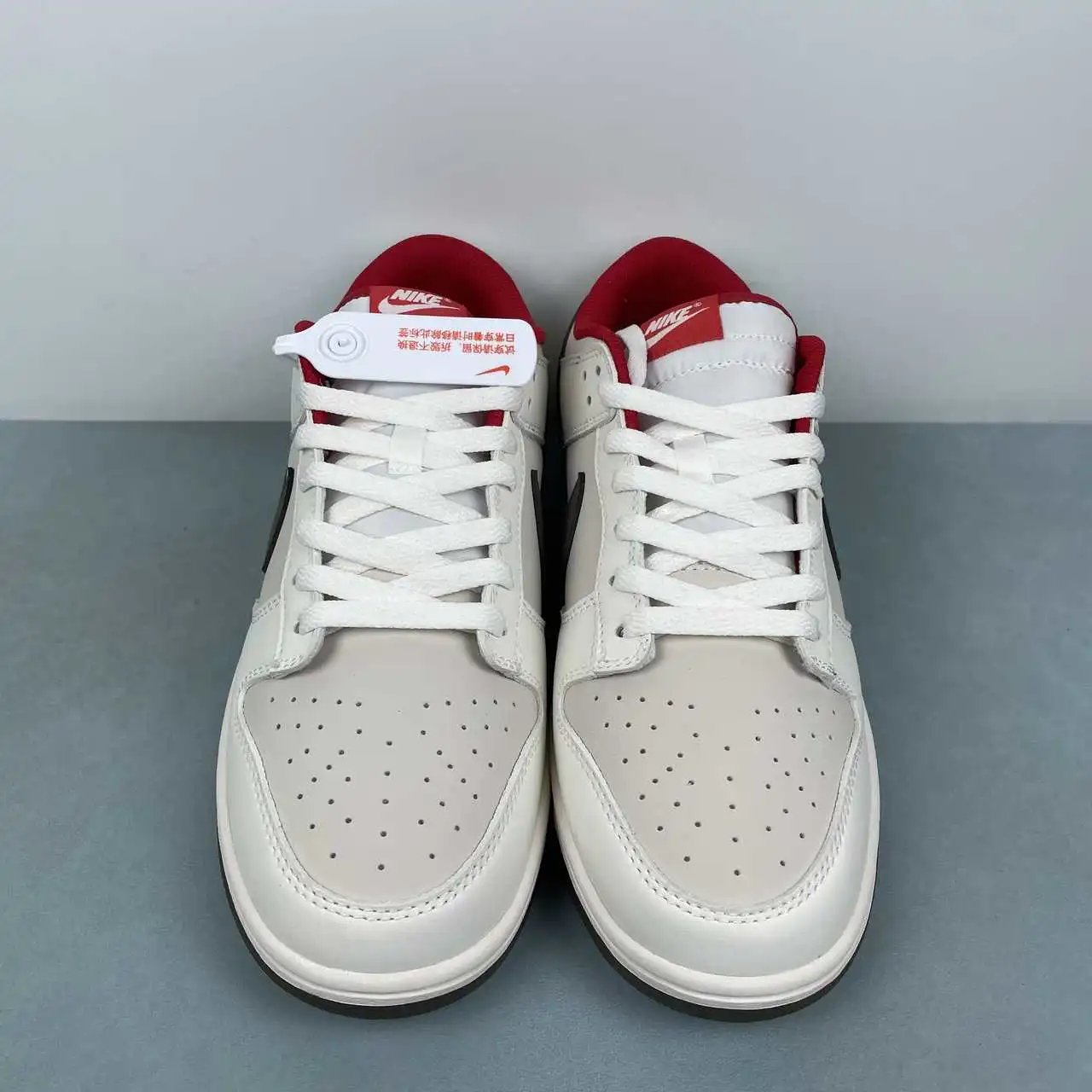 Nike Dunk Low Off-White Grey Red Color-Blocked – IQ9793-020 thumbnail 3