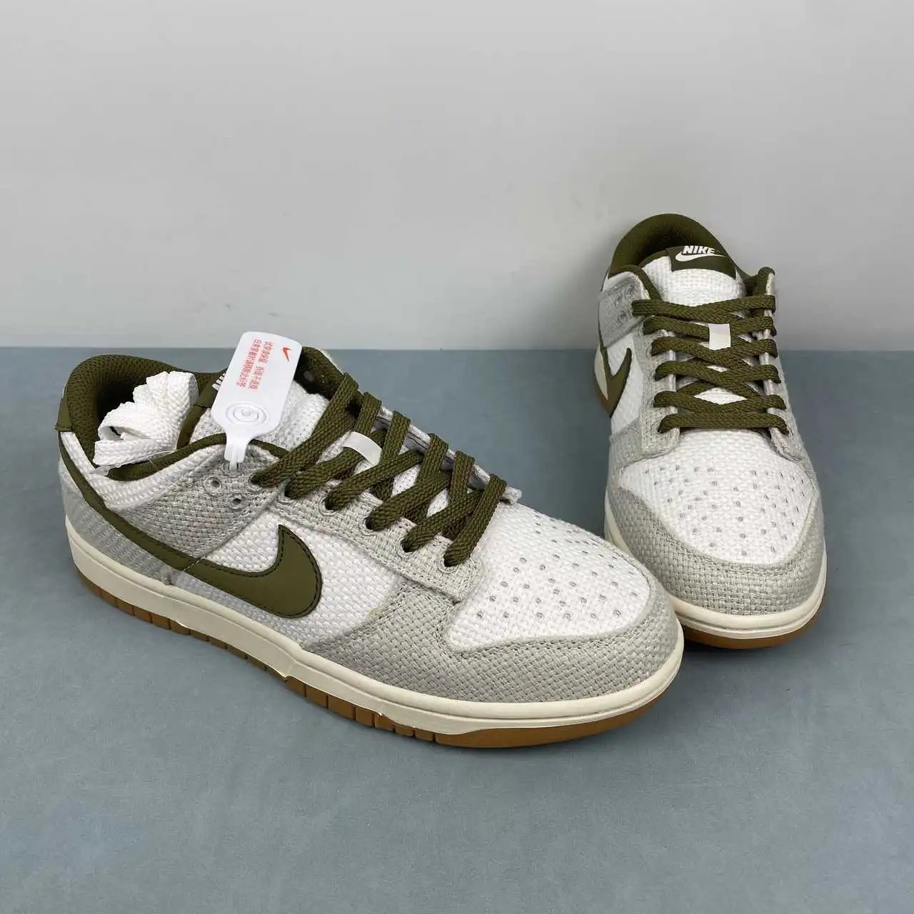 Nike Dunk Low Off-White Olive Green Color-Blocked thumbnail 2