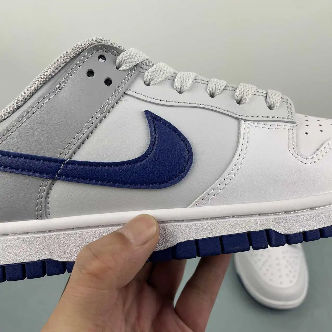 Nike Dunk Low White Grey Blue Color-Blocked 6