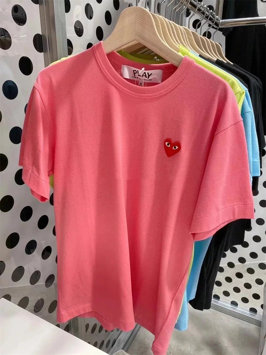 Play Comme des Garçons Red Heart Navy T-Shirt - 12