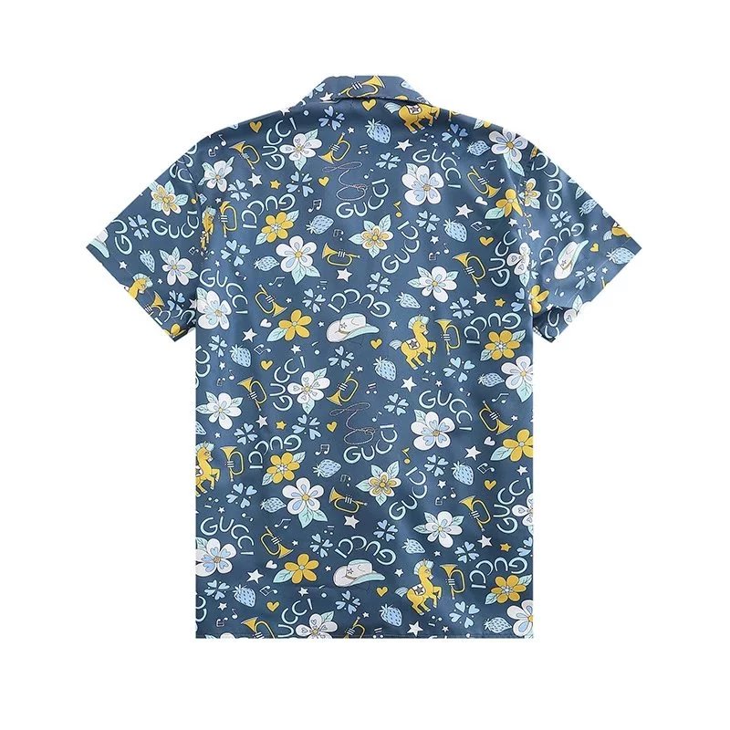 Dior Oblique Print Short-Sleeve Shirt and Shorts Set Gray - 49
