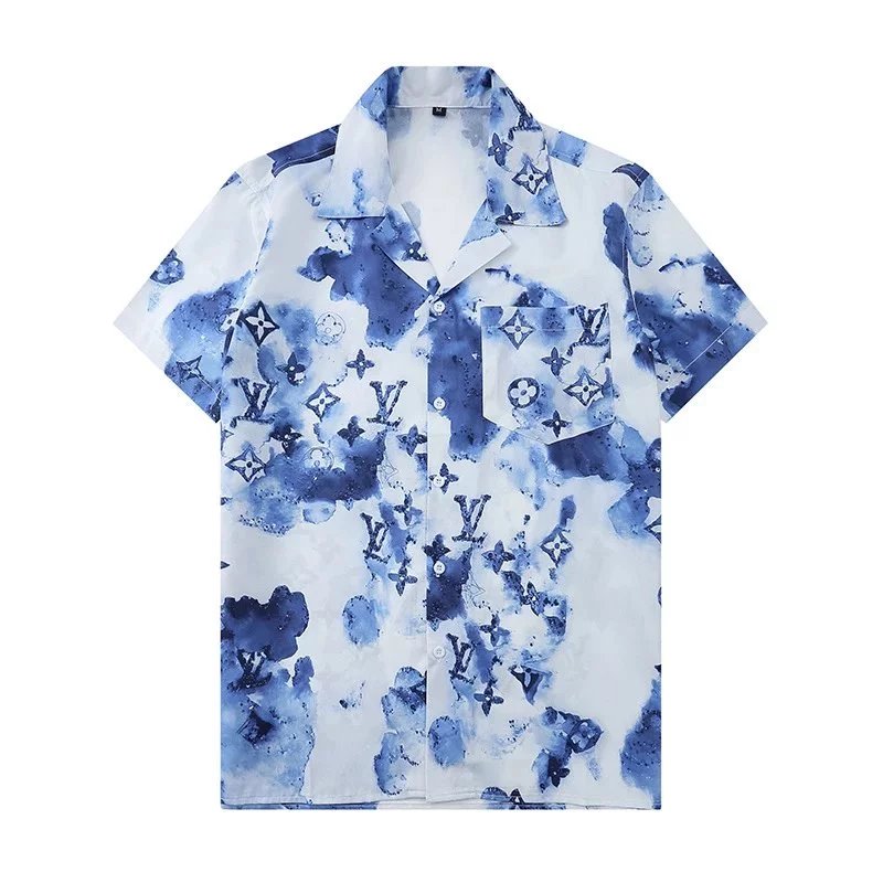 Dior Oblique Print Short-Sleeve Shirt and Shorts Set Gray - 28