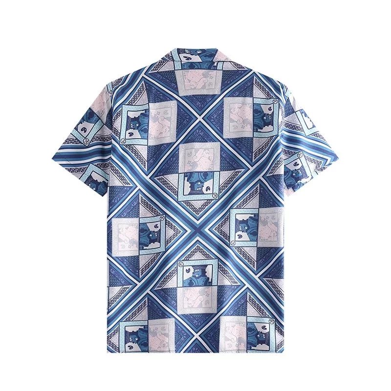 Dior Oblique Print Short-Sleeve Shirt and Shorts Set Gray - 15