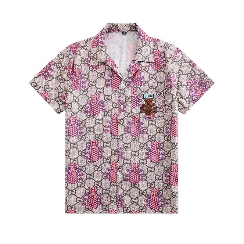 Dior Oblique Print Short-Sleeve Shirt and Shorts Set Gray - 18