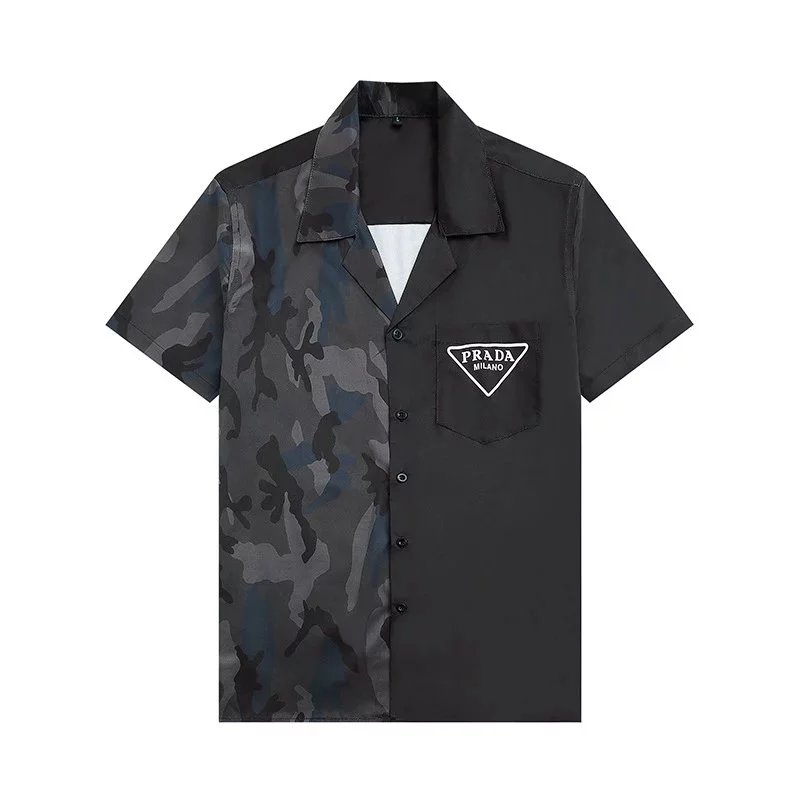 Dior Oblique Print Short-Sleeve Shirt and Shorts Set Gray - 46