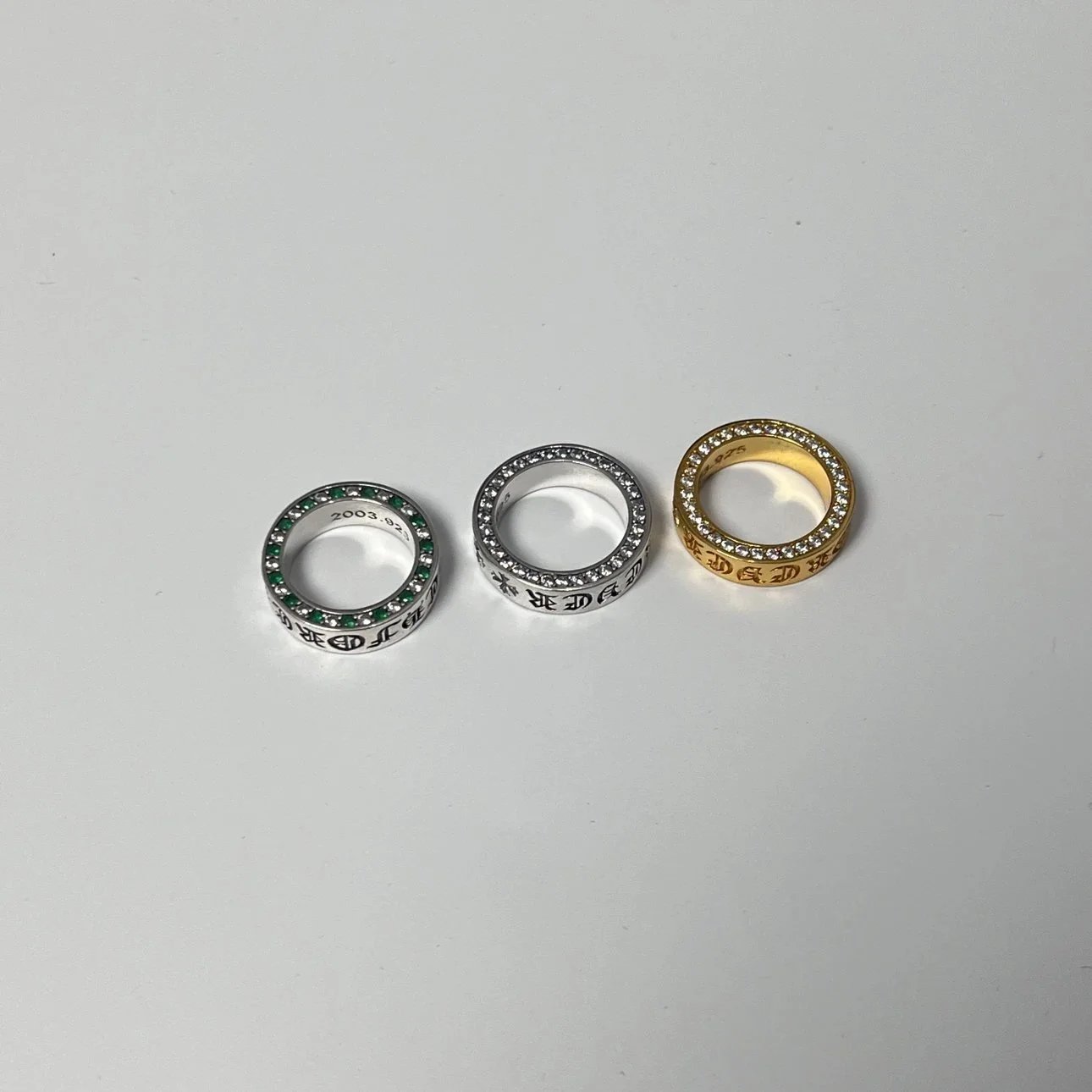 Chrome Hearts rings sterling silver + ZC stones