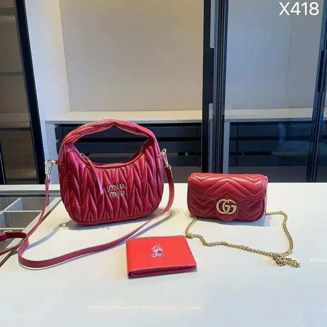 Louis Vuitton Handbags Three-piece handbag set with matching wallet and shoulder strap product detail image 8