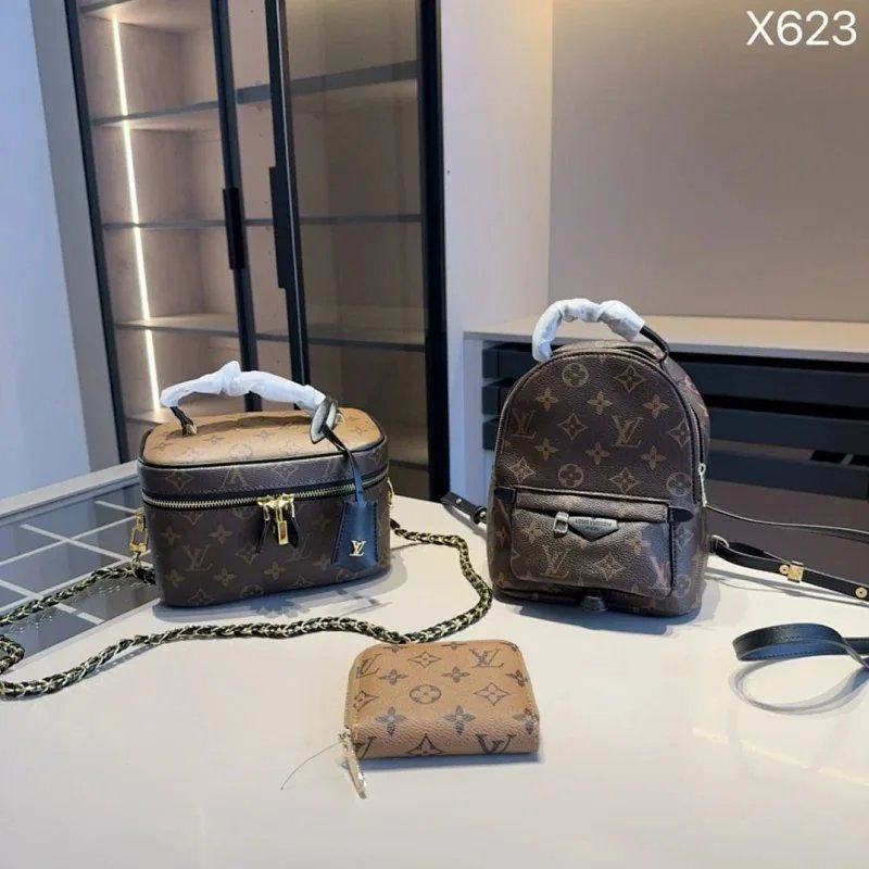 Louis Vuitton Handbags Three-piece handbag set with matching wallet and shoulder strap — 04