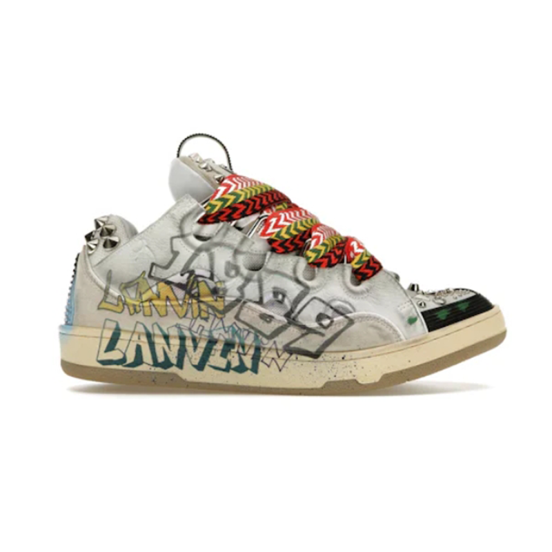Lanvin Graffiti White Low Top Sneakers