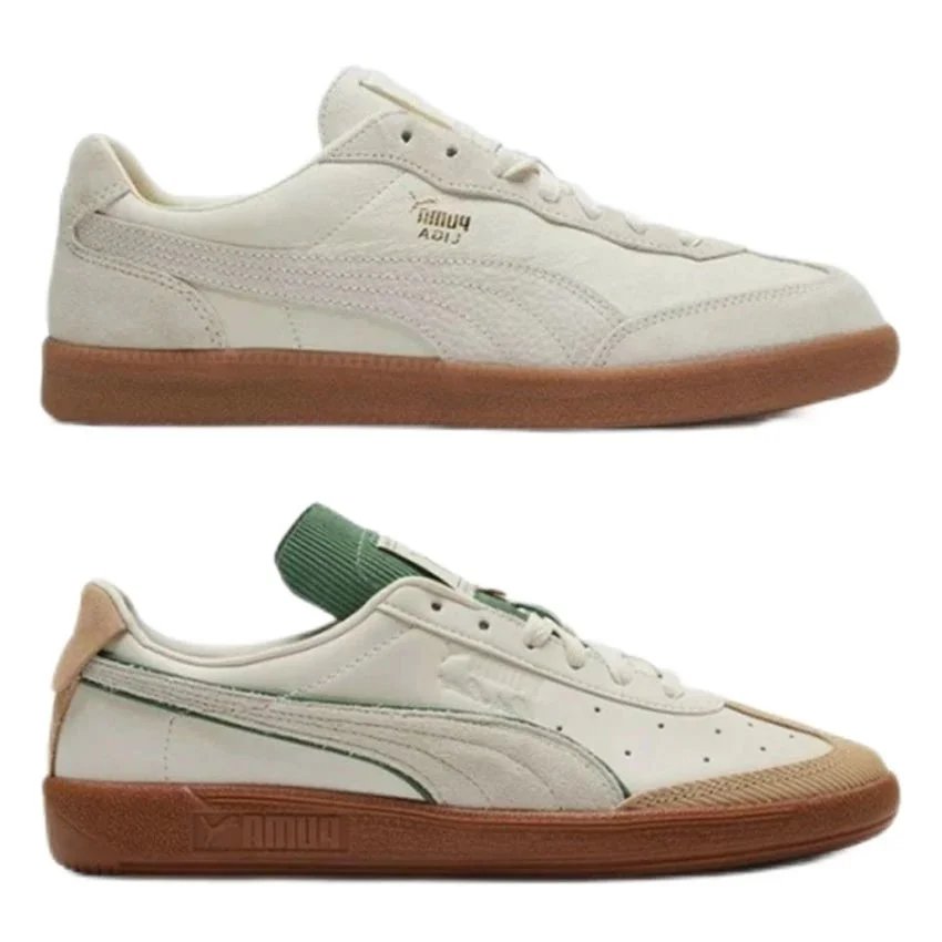 Puma A01J White Green Casual Sneakers