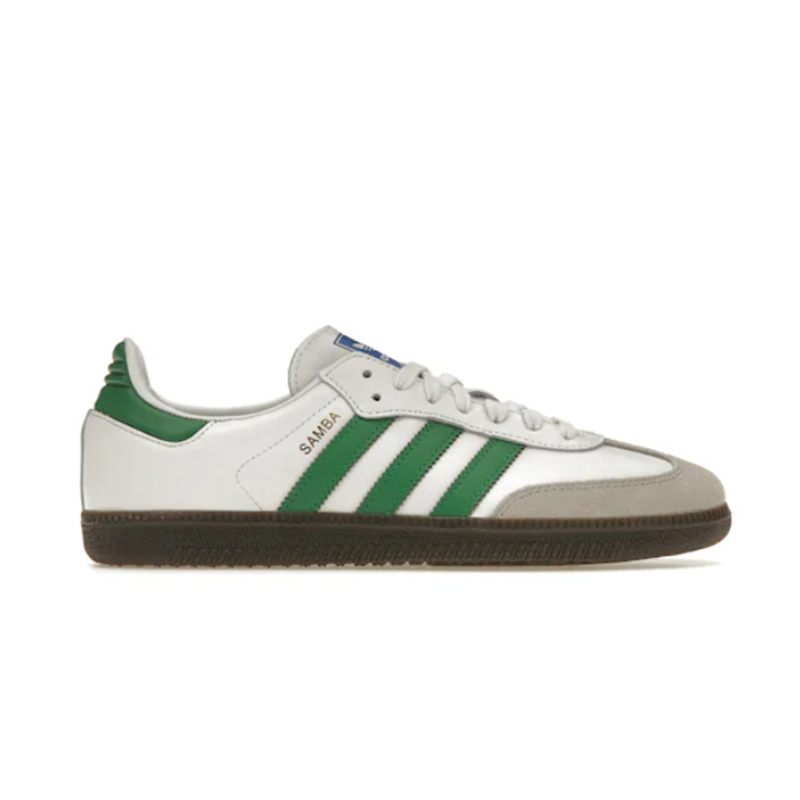 Samea Classic White Green Striped Casual Sneakers