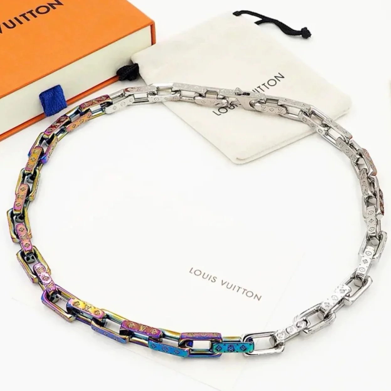 Quenched Two-Tone Necklace 50CM