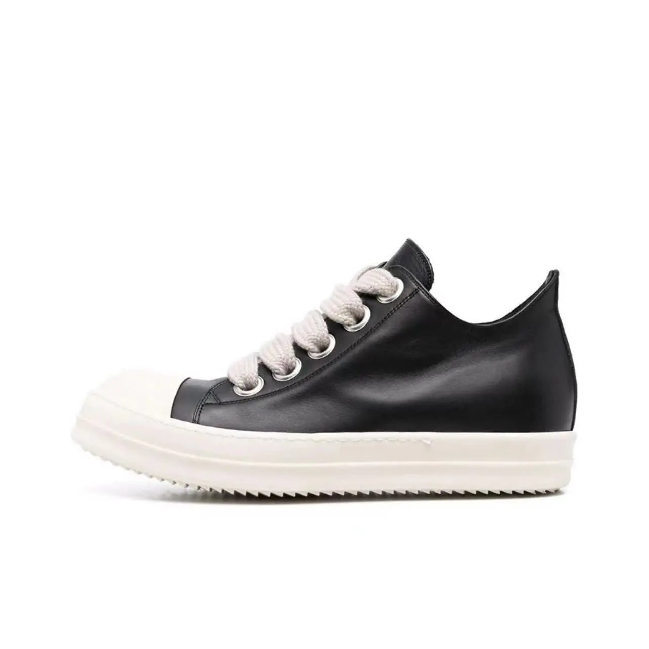 Black medium thick shoelaces