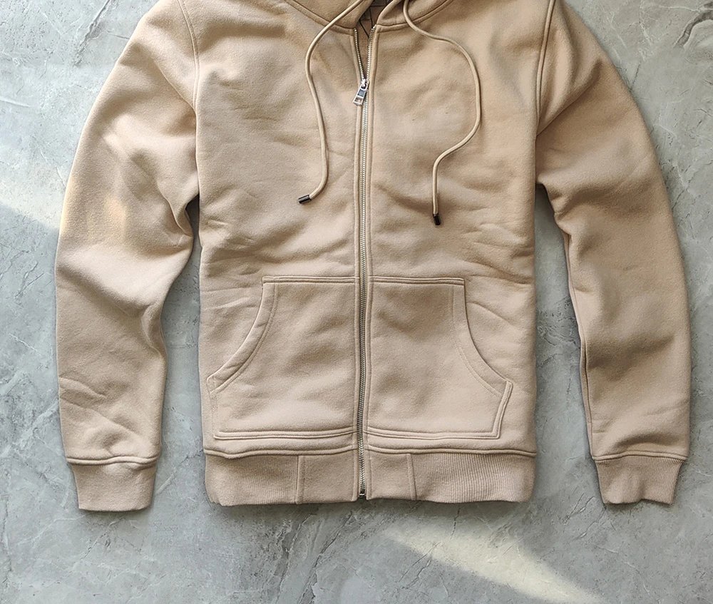 G0AT Hoodie Zip Up Beige