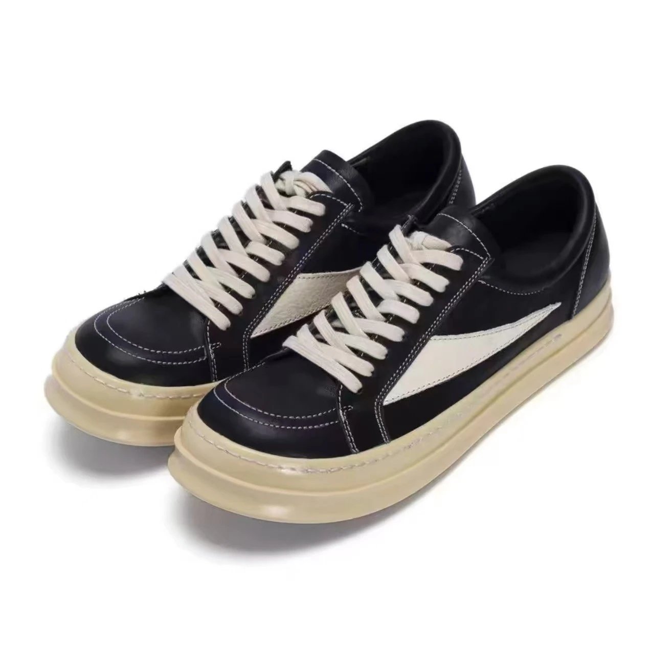 oxidized bottom black leather