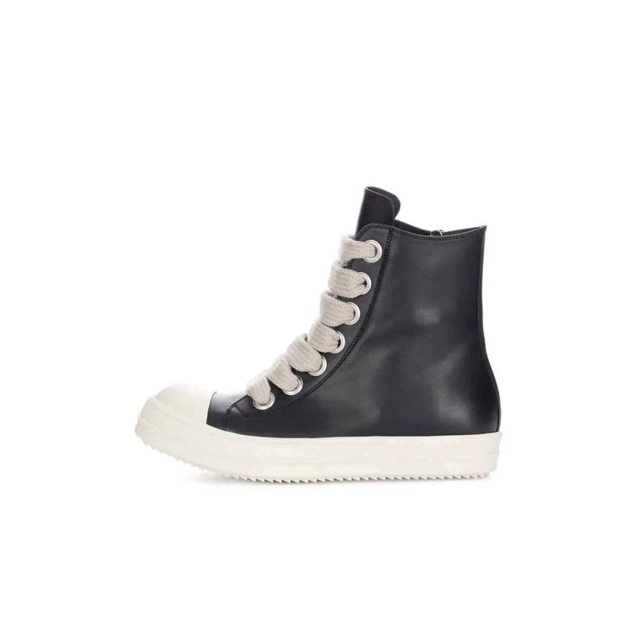 Black high-top thick shoelaces