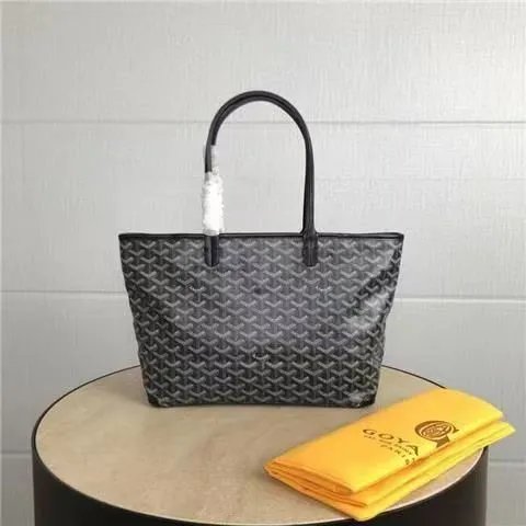Goyard Saint Louis Tote Black Monogram Canvas Tote Bag - 23