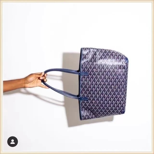Goyard Saint Louis Tote Black Monogram Canvas Tote Bag - 7