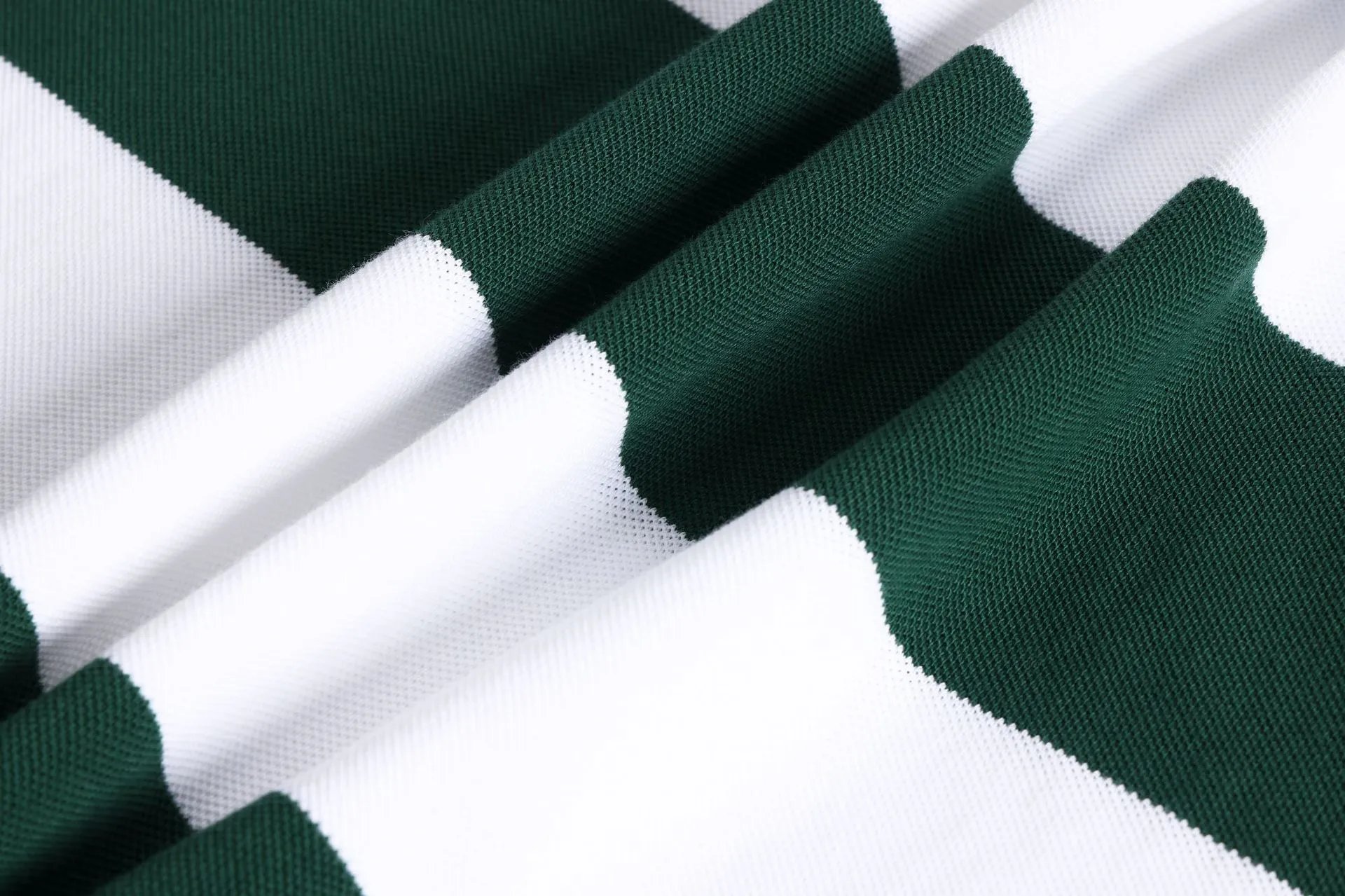 Polo Ralph Lauren Custom Slim Fit Striped Polo in Hunter Green and White - 14