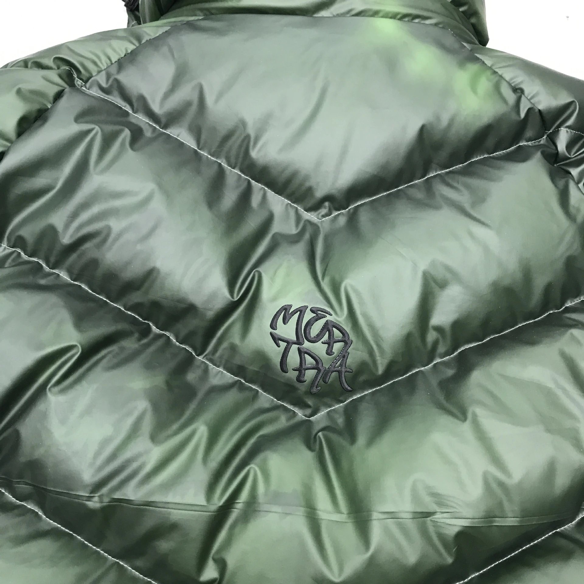 Broken Planet Gradient Green Handprint Down Jacket - 20