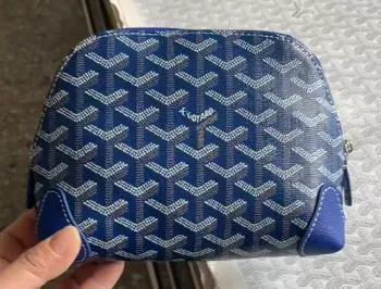 Goyard Saint-Louis Pouch Black Monogram Canvas Toiletry Bag Clutches - 11